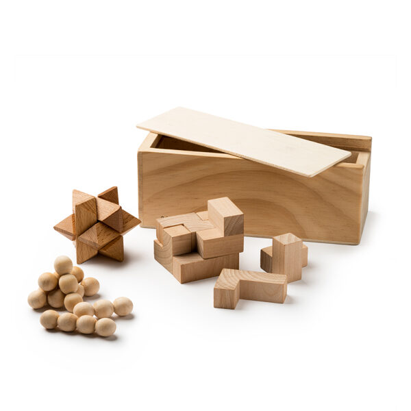 3 veiklības spēļu komplekts, izgatavots no dabīga koka