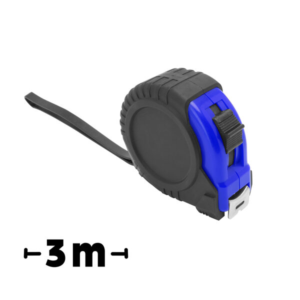 3 m gara mērlente ar bloķēšanas mehānismu un metāla āķi galā