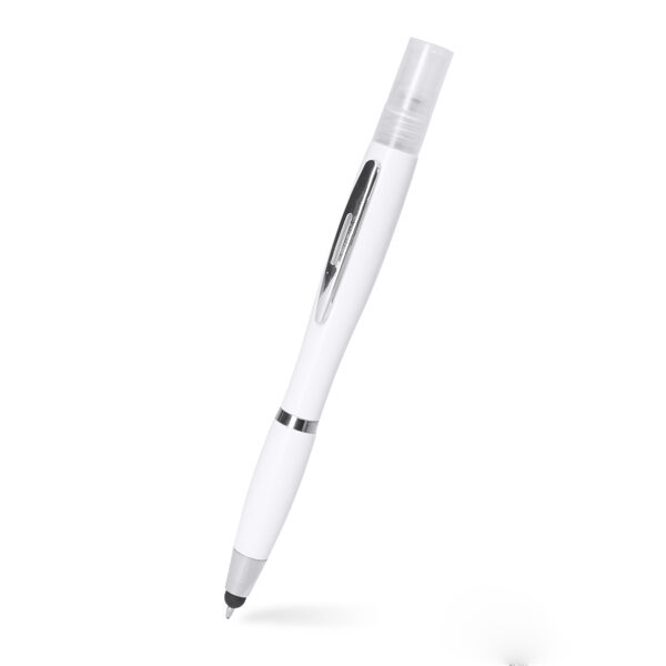 Antibakteriāla lodīšu pildspalva ar uzpildāmu izsmidzinātāju un skārienjutīgu galu