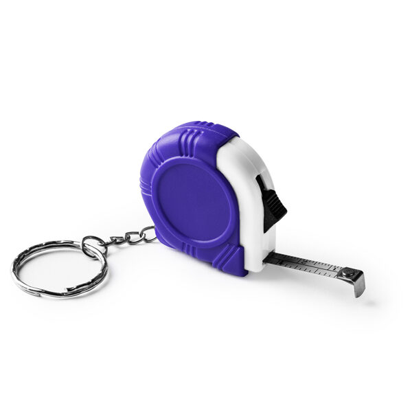 Atslēgu piekariņš ar 1 m garu mērlenti, bloķēšanas mehānismu un metāla āķi