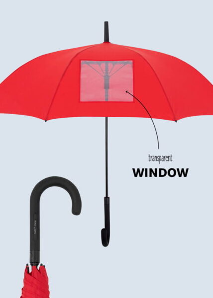 Moderns lietussargs ar caurspīdīgu logu View 1119