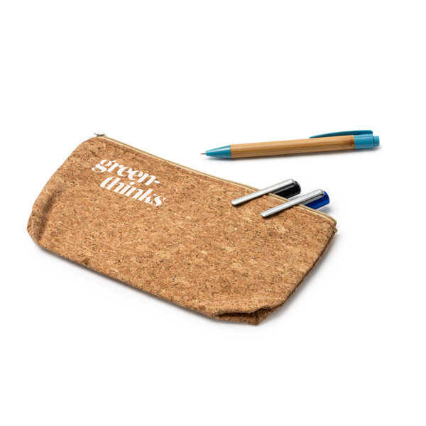 Dabīga korķa maciņš ar poliestera oderi un rāvējslēdzēju