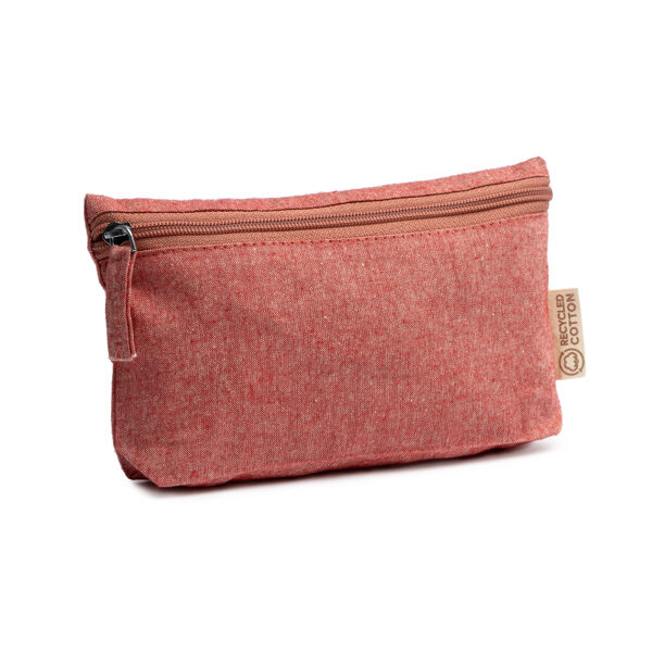 Daudzfunkcionāls tualetes maisiņš no pārstrādātas kokvilnas ar atbilstošu rāvējslēdzēju un rāvējslēdzēju