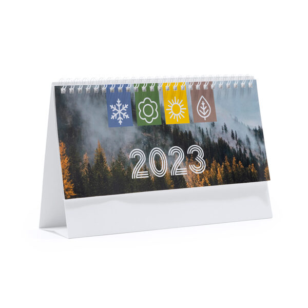 Horizontāls galda kalendārs ar spirāli