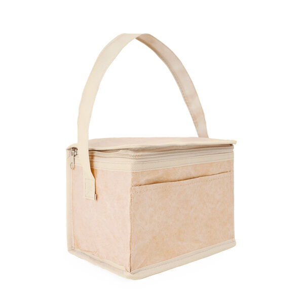 Klasiska aukstumsoma, izgatavota no laminēta papīra, ar izotermisku alumīnija oderi un pārloku ar rāvējslēdzēja aizdari