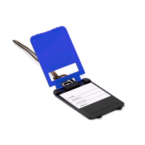 Kofera birka ratiņu formā