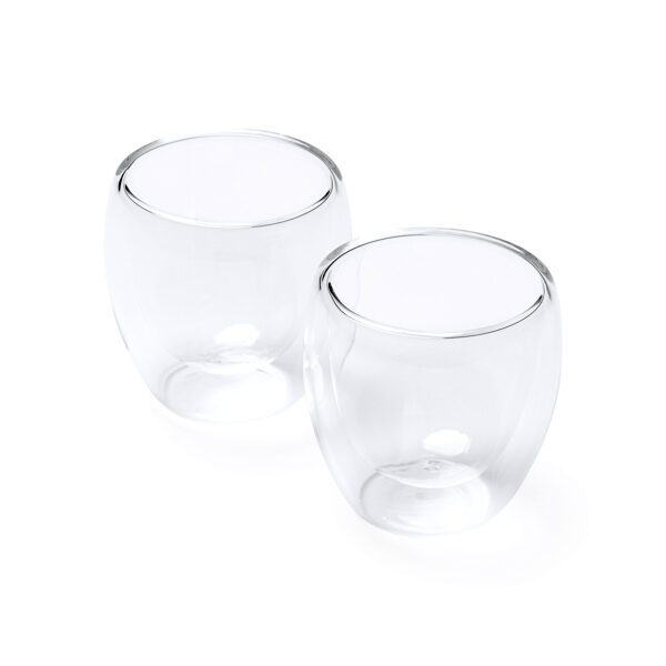 Komplektā 2 dubultsienu stikli borosilikāta stiklā