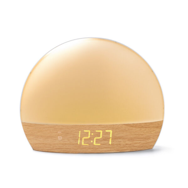 Lampas modinātājpulkstenis pārstrādātā ABS ar progresīvu spilgtas gaismas režīmu