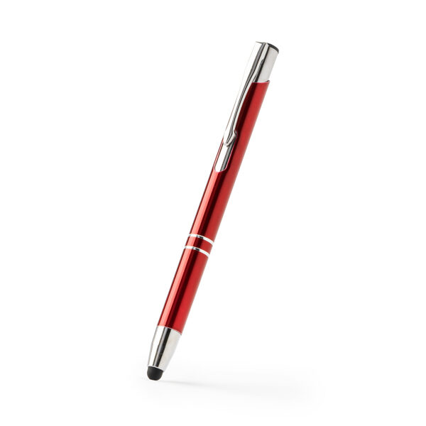 Lodīšu pildspalva ar alumīnija korpusu un anodētu spiedpogu