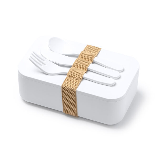 Pusdienu kaste izgatavota no PLA ar regulējamu silikona siksnu