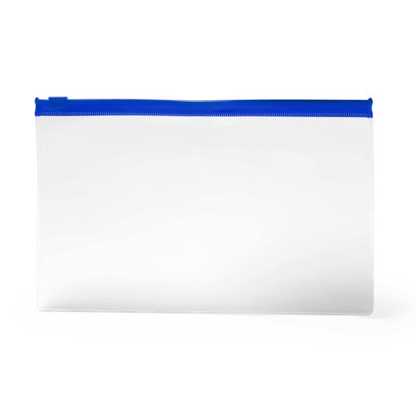 Universāls, caurspīdīgs PVC maisiņš ar krāsainu, hermētisku aizdari