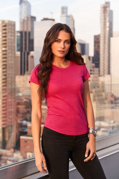 Sieviešu T-krekls Tri-Blend Semi Fitted